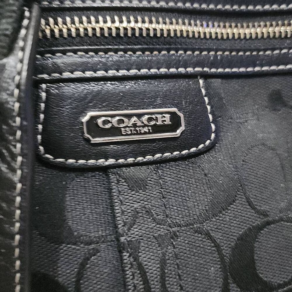 Coach Penelope Signature crossbody Black Canvas - Picture 3 of 11